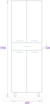 Шкаф-пенал для ванной Onika Модерн 60.10 (406002)