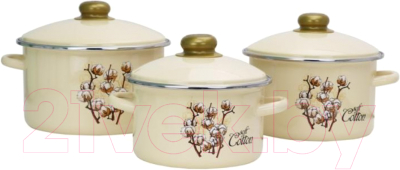 Набор кастрюль Эмаль Хлопок 2-3201/4 - фото