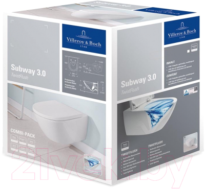 Унитаз подвесной Villeroy & Boch Subway 3.0 4670-TS-R1