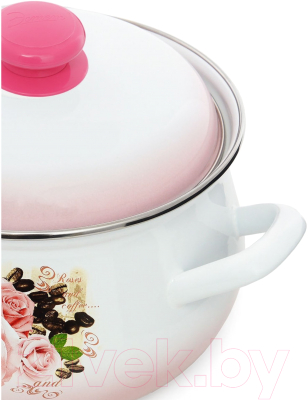 Кастрюля ЭСТЕТ Розы и кофе / ЭТ-71601