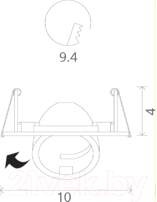 Точечный светильник Arte Lamp Accento A4009PL-1WH