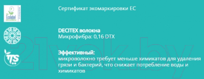 Моп для швабры TTS Disinfection Microblue 00000665