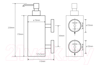 Дозатор для жидкого мыла Bemeta Jumbo 104109035