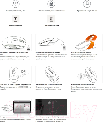 Мышь A4Tech Fstyler FG10S