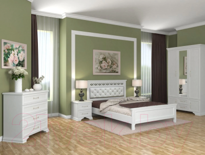 Комод Bravo Мебель Грация 4ящ (белый/белый)