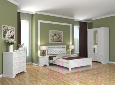 Прикроватная тумба Bravo Мебель Грация 2ящ