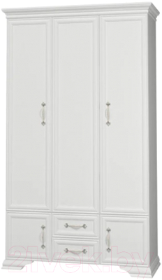 Шкаф Bravo Мебель Грация ШР-3 (белый) - фото