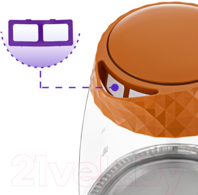 Электрочайник Kitfort KT-6123-4 (оранжевый)