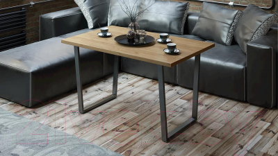 Обеденный стол ТриЯ Даллас тип 1 (черный/дуб крафт золотой)