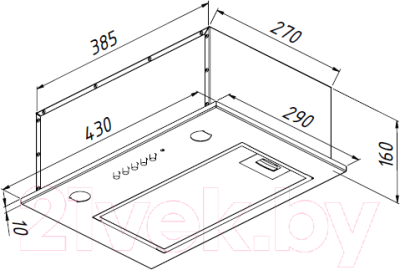 Вытяжка скрытая Akpo Micra Twin 50 WK-7