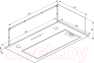 Вытяжка скрытая Akpo Micra Twin 60 WK-7 (черный)