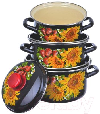 Набор кастрюль КМЗ Даша 1 (3шт, коричневый)