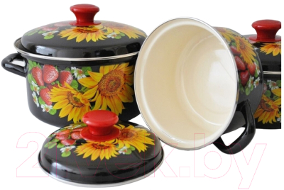 Набор кастрюль КМЗ Даша 1 (3шт, коричневый)