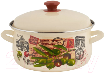 Набор кастрюль КМЗ Римские каникулы 1 (3шт, белый)