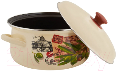 Набор кастрюль КМЗ Римские каникулы 1 (3шт, белый)