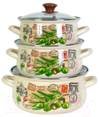 Набор кастрюль КМЗ Римские каникулы Экстра