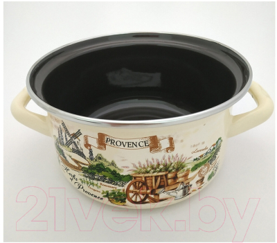 Набор кастрюль КМЗ Травы Прованса 1 Экстра (3шт, слоновая)