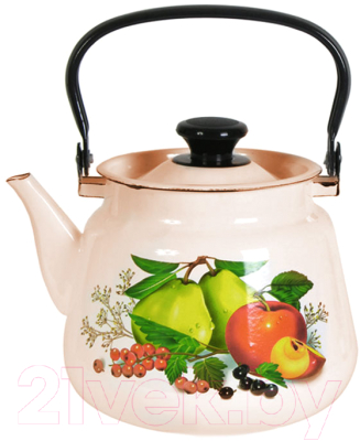 Чайник КМЗ 43504-132/6 (белый, слоновой, коричневый) - фото