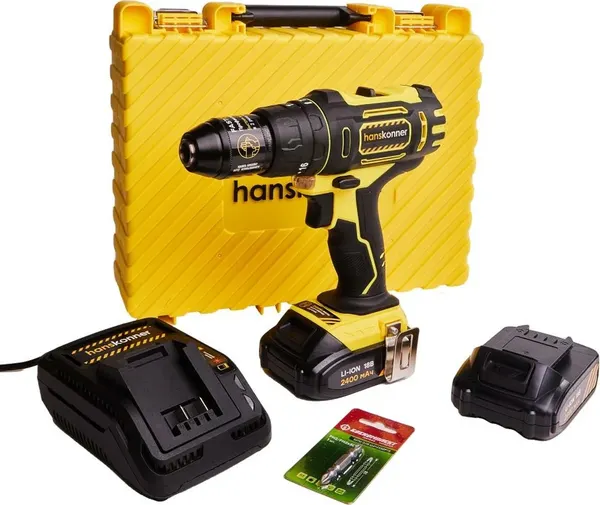Аккумуляторная дрель-шуруповерт Hanskonner HCD1838R - фото