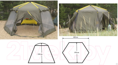 Туристический шатер AVI-Outdoor Ahtari Moskito Sharer / AV-7867