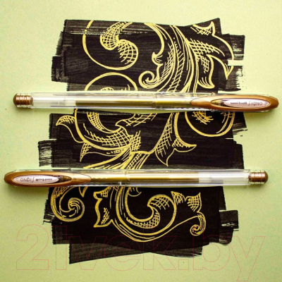 Ручка гелевая UNI Mitsubishi Pencil UM-120NM Gold