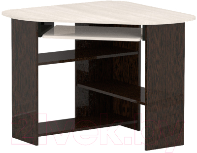 Компьютерный стол Премиум Комфорт-4 (шимо светлый/венге) - фото