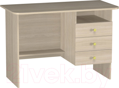 Письменный стол Премиум С 3 ящиками (шимо светлый) - фото