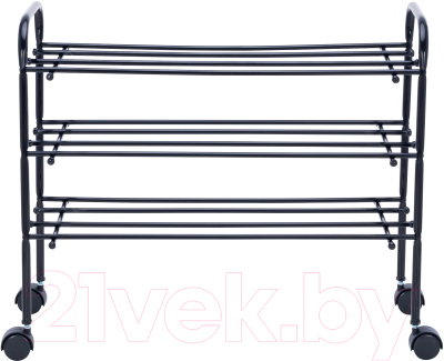 Полка для обуви Импэкс Leset Комо 3 с колесами (черный)
