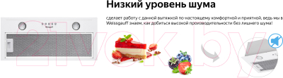 Вытяжка скрытая Weissgauff Alpha 60 PB WH