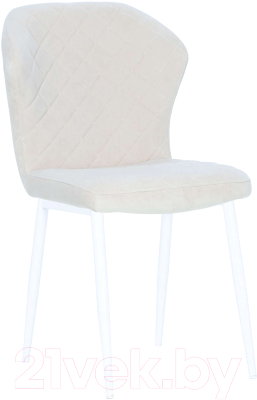 Стул Импэкс Leset Шейл (белый/велюр песочный) - фото