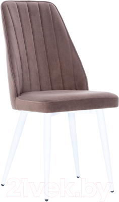 Стул Импэкс Leset Дрим (белый/велюр коричневый) - фото