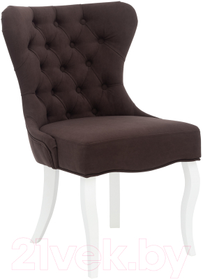 Стул Импэкс Leset Один (белая эмаль/велюр шоколадный 04) - фото
