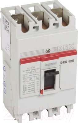 Выключатель автоматический Legrand DRX 125/80A 3P 10KA / 27255 - фото