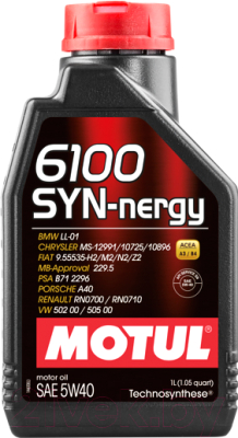 Моторное масло Motul 6100 Syn-nergy 5W40 / 107975 - фото