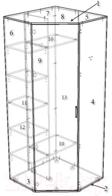 Шкаф Премиум Угловой 