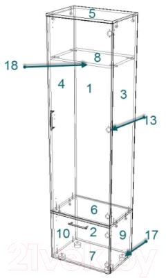 Шкаф-пенал Премиум Веста