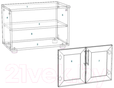 Тумба в прихожую Премиум Виктория (шимо светлый)