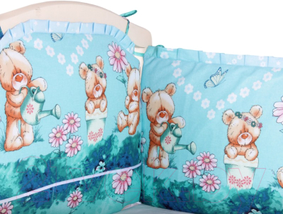 Бортик в кроватку Alis 360x40 со съемными чехлами - фото