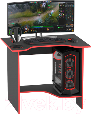 Геймерский стол Сокол-Мебель КСТ-03 (черный/красный)
