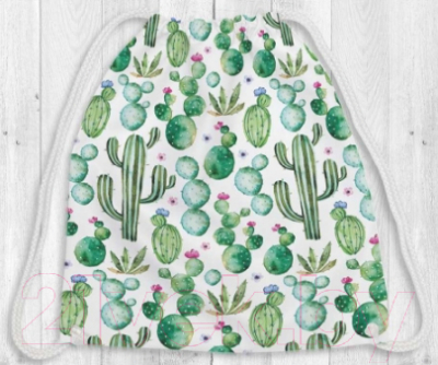 Мешок для обуви JoyArty Кактус акварелью / bpa_30774
