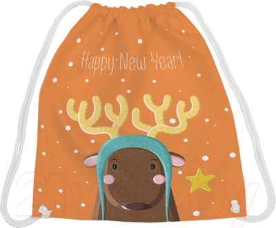Мешок для обуви JoyArty Олень в новогоднюю ночь / bpa_290616 - фото