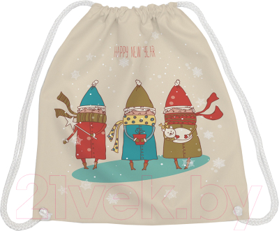 Мешок для обуви JoyArty Новогодняя прогулка / bpa_290622 - фото