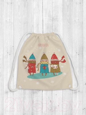 Мешок для обуви JoyArty Новогодняя прогулка / bpa_290622