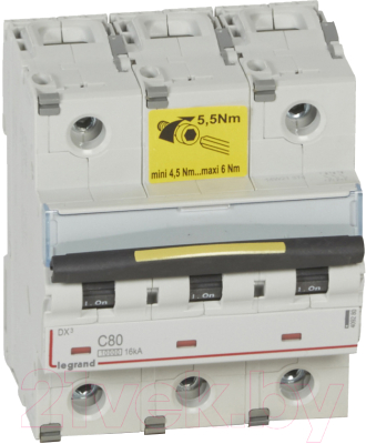 Выключатель автоматический Legrand DX3 3P C 80A 16kA 4.5M / 409280 - фото