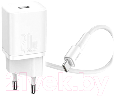 Зарядное устройство сетевое Baseus Super Si 1C Sets 20W / TZCCSUP-B02