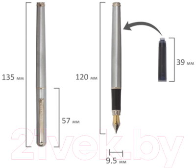 Ручка перьевая Brauberg Larghetto / 143475