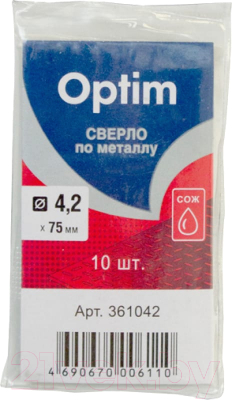 Набор сверл Optim 361042 - фото