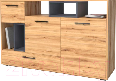 Комод MySTAR Инсар 117.01 (дуб навара/графит) - фото