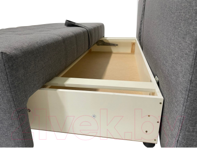 Диван ФорестДекоГрупп Милан 1 (Lux 06, рогожка пыльно-серый)