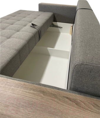 Диван ФорестДекоГрупп Милан 2 (Lux 05, рогожка светло-серый)